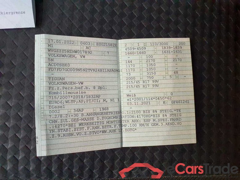 Volkswagen Tiguan (AX1)(07.2020->2024) DE - SUV5 2.0 TDI BMT/Start-Stopp EU6d, Active (EURO 6d), (Facelift) 2021 - 2022 #6