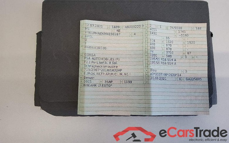 Opel Corsa F (2019->) DE - LimS5 1.2 Turbo EU6d, Edition (EURO 6d), 2019 - 2022 #4