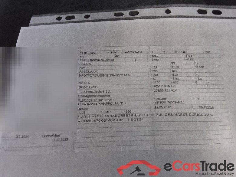 Skoda Scala ´19 Scala Ambition 1.0 TSI 81KW AT7 E6d