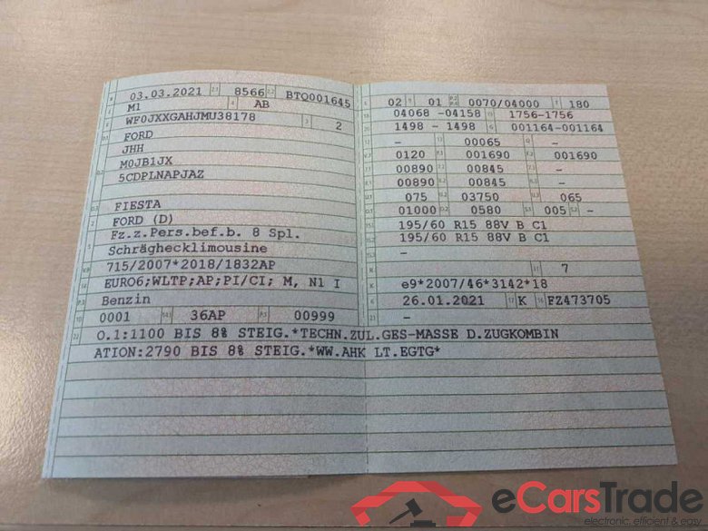 Ford Fiesta (CE1)(2017->) DE - LimS5 1.0 EcoBoost EU6d, Titanium X S/S (EURO 6d), 2020 - 2021 #2