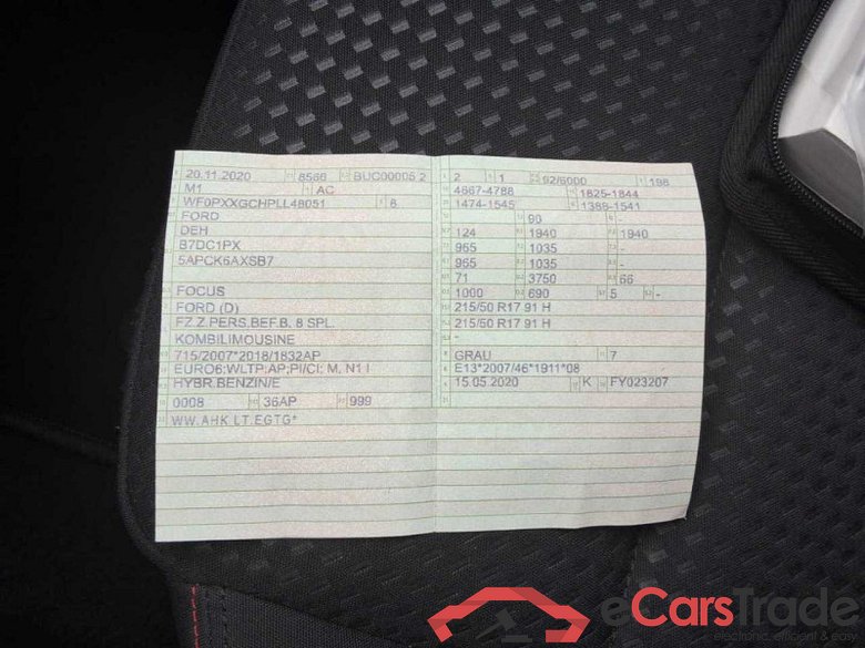 Ford Focus Turnier (CGE)(2018->) DE - Kb5 1.0 EcoBoost Mild-Hybrid EU6d, ST-Line S/S (EURO 6d), 2020 - 2022 #5