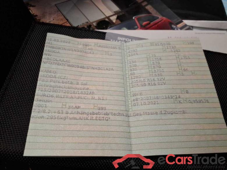 Skoda Kamiq (NW4)(07.2019->) DE - SUV5 1.0 TSI EU6d, Ambition OPF (EURO 6d), 2020 - 2023 #5