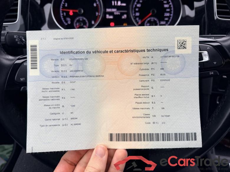 VOLKSWAGEN Golf VII Golf IQ.Drive 1.0 TSI 85 kW (115 ch) 6 vitesses manuel #6