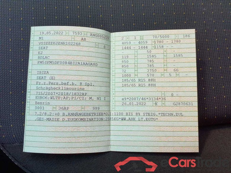 Seat Ibiza (KJ1)(2017->) DE - LimS5 1.0 TSI EU6d, Style OPF (EURO 6d), (Facelift) 2021 - 2024 #6