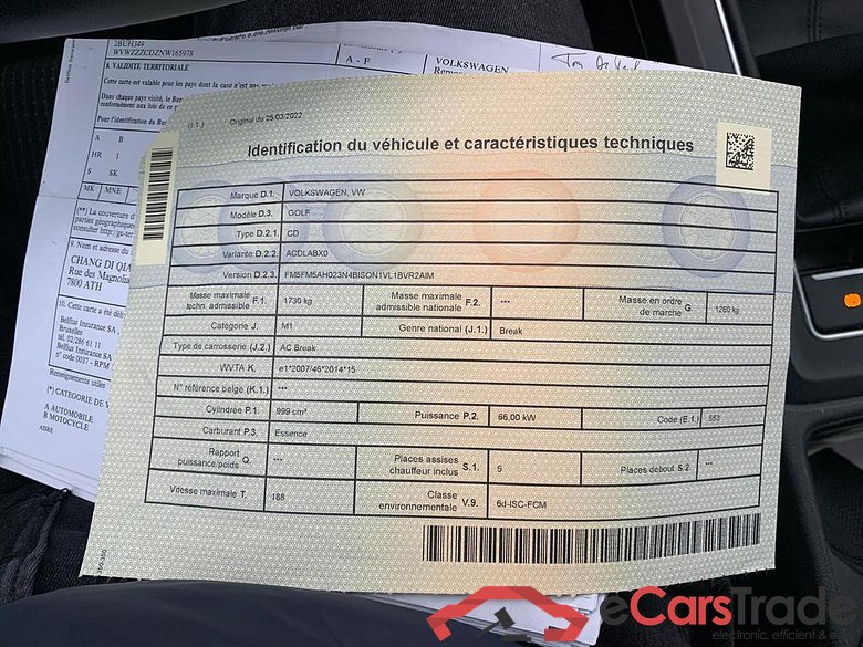 VOLKSWAGEN Golf VIII Golf 1.0 TSI 66 kW (90 ch) 5 vitesses manuel #6