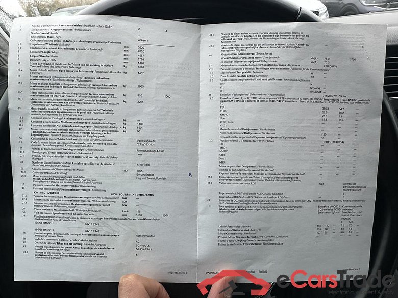 VOLKSWAGEN Golf Variant VII CNG Golf Variant CL 1.4 TGI BlueMotion 81 kW (110 pk) 6 versnellingen manueel #6