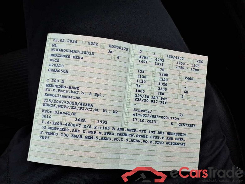 Mercedes-Benz C T-Modell (BM 206)(03.2021->) DE - Kb5 C 200 d EU6d, T Avantgarde (EURO 6d), 2023 - 2024 #3