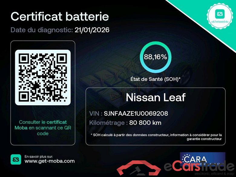 NISSAN Leaf / 2017 / 5P / Berline 150ch Acenta #2