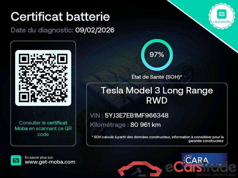 TESLA Model 3 / 2018 / 4P / Berline Grande Autonomie Dual Motor AWD #2