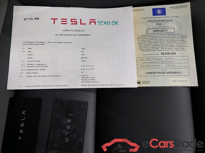 TESLA - TES MODEL 3 Standard 325PK RWD Plus  * ELECTRIC * #4
