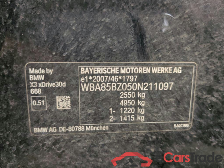 Baureihe X3 xDrive 30 d 3.0 210KW AT8 E6d #4