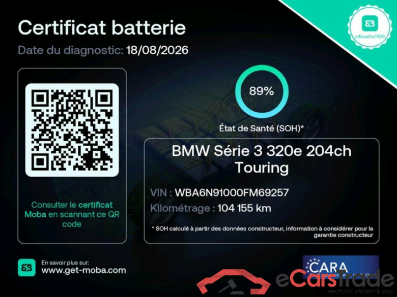 BMW Série 3 Touring / 2019 / 5P / Break 320e 204ch Business Design BVA8 Hybride #2